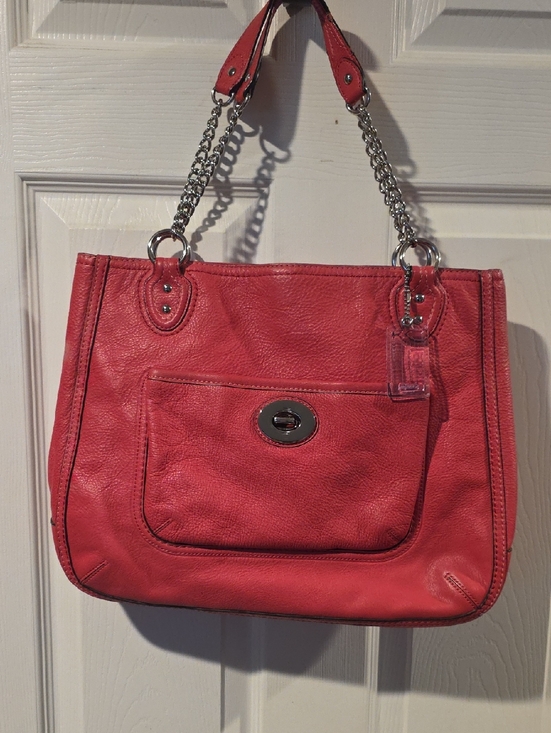 Coach Handbags - Coach Poppy Pebbled Leather Tote Pink